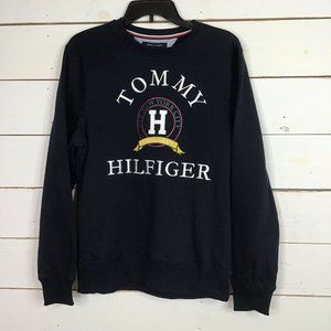 New Tommy Hilfiger Logo Sweatshirt Pullover Sky Captain Blue Men's Medium